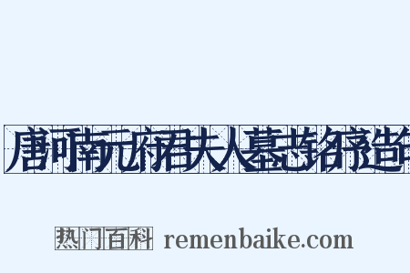 唐河南元府君夫人墓志铭序造句是什么意思的图片